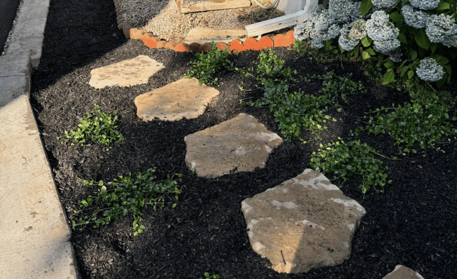 stone walkway landscaping